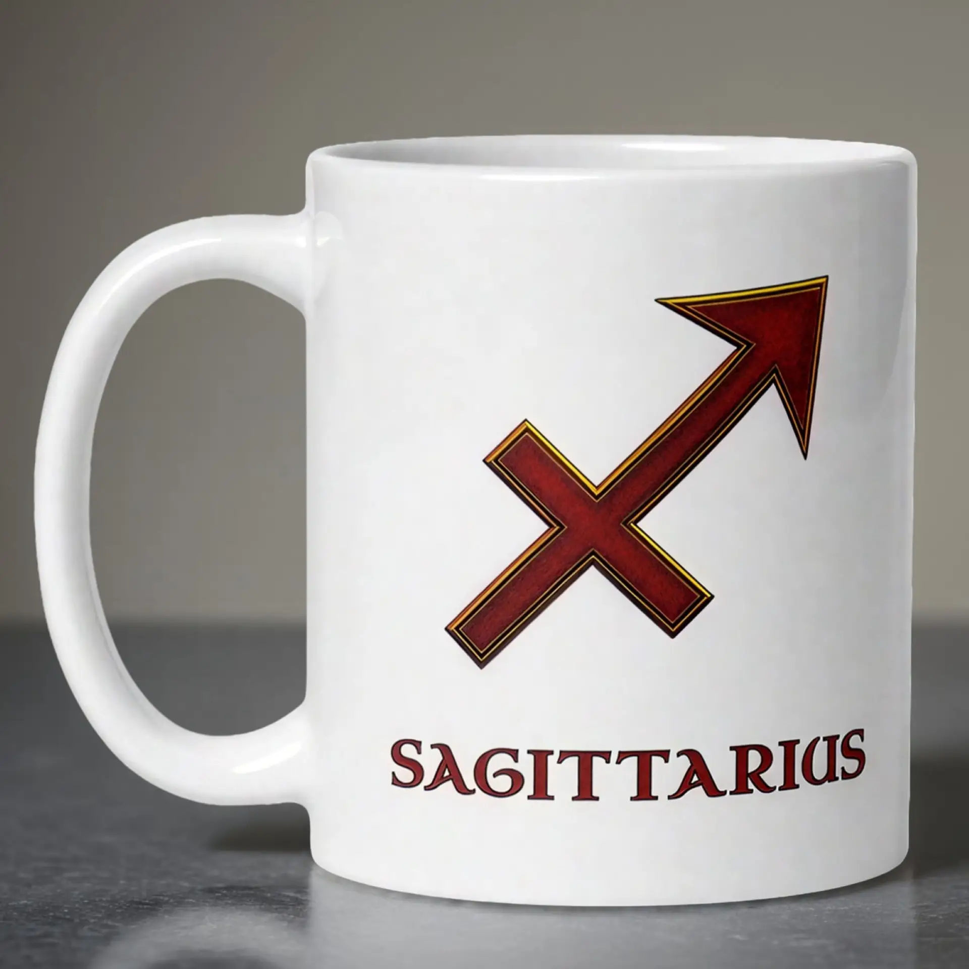 Sagittarius Zodiac 11oz ceramic coffee mug white front