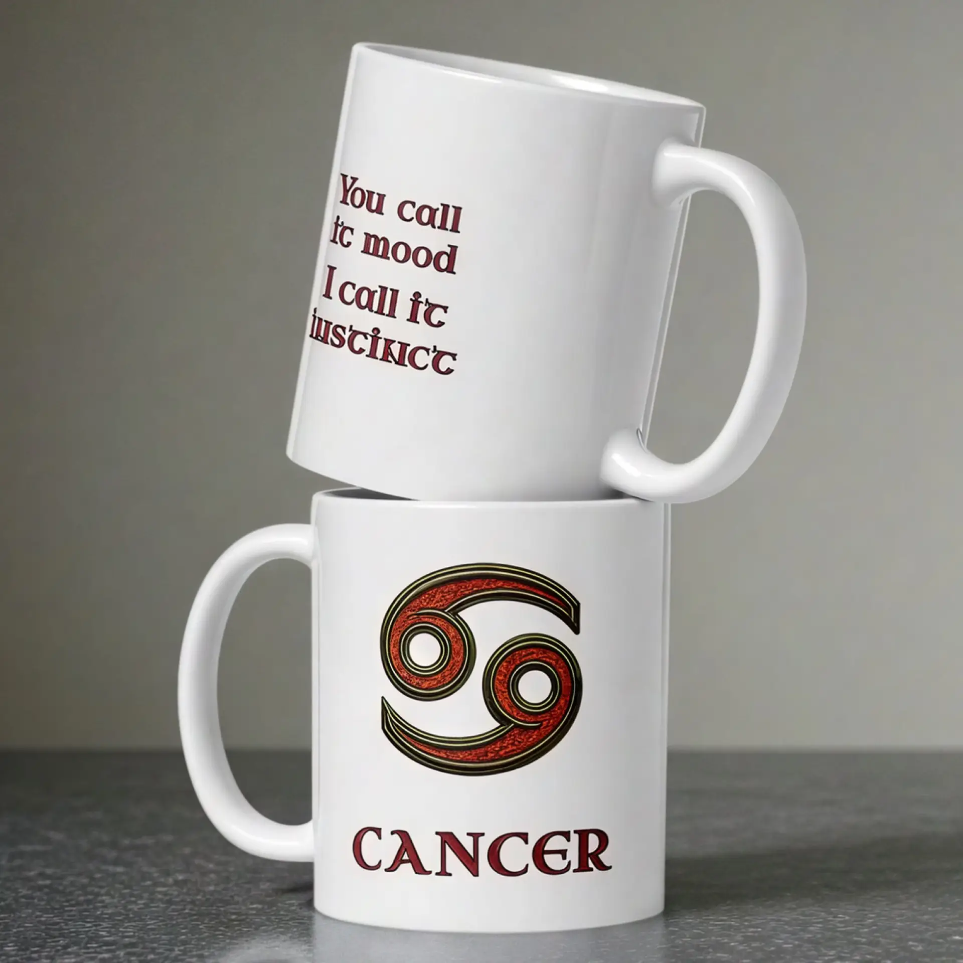 Cancer Zodiac 11oz ceramic coffee mug white double