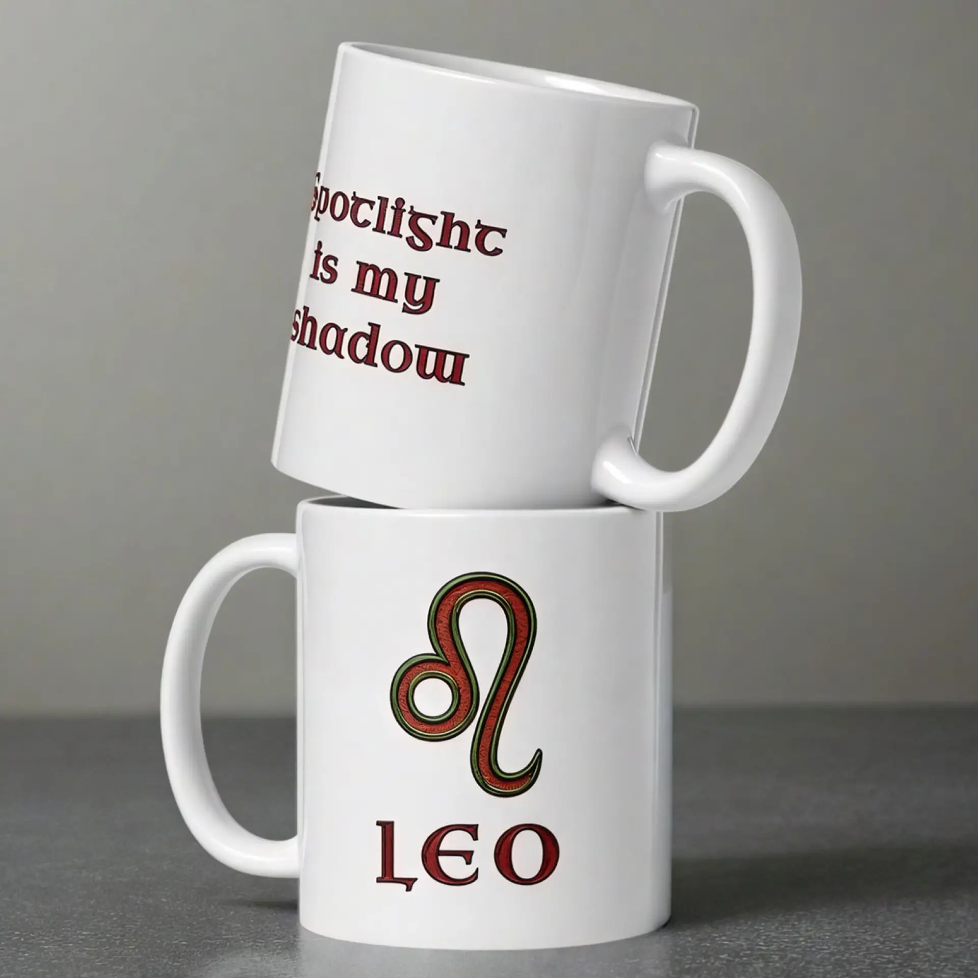 Leo Zodiac 11oz ceramic coffee mug white double
