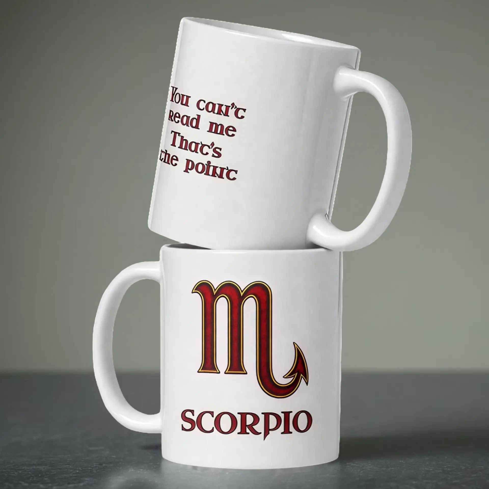 Scorpio Zodiac 11oz ceramic coffee mug white double