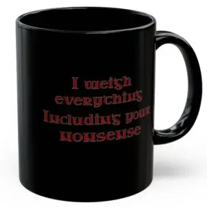 Libra Zodiac 11oz ceramic coffee mug black back