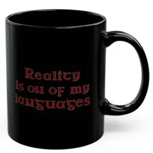 Pisces Zodiac 11oz ceramic coffee mug black back