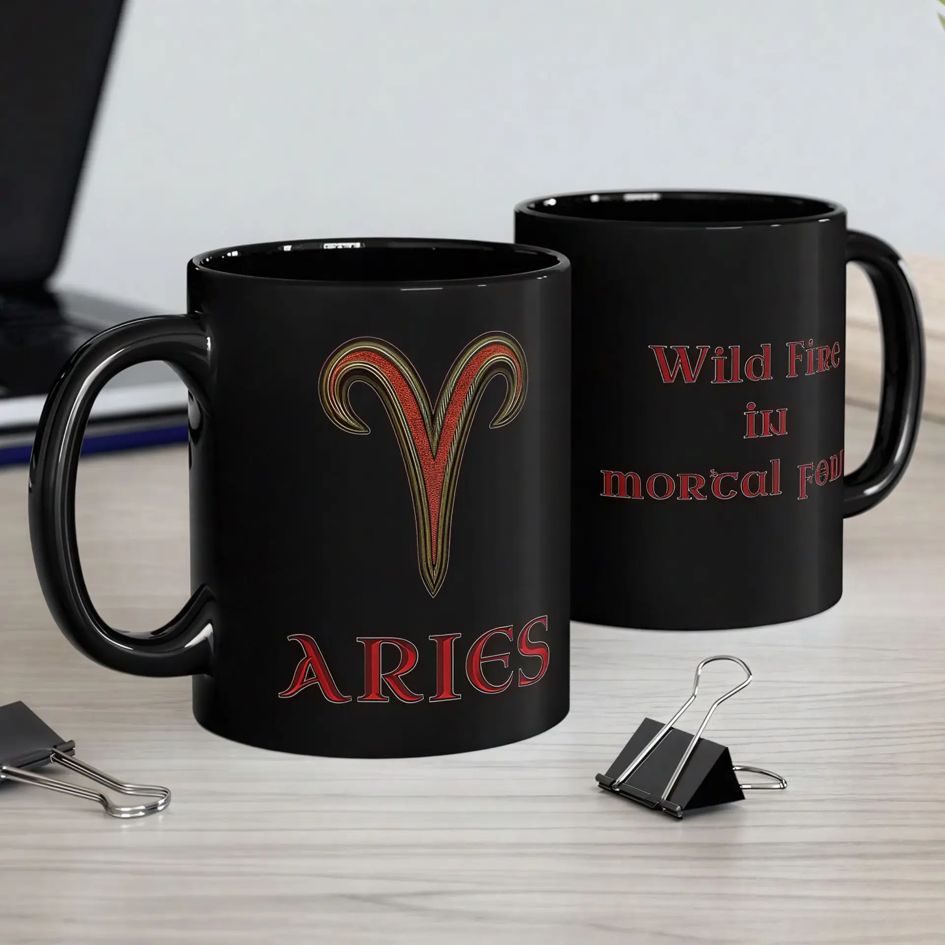 Taurus Zodiac 11oz ceramic coffee mug black double