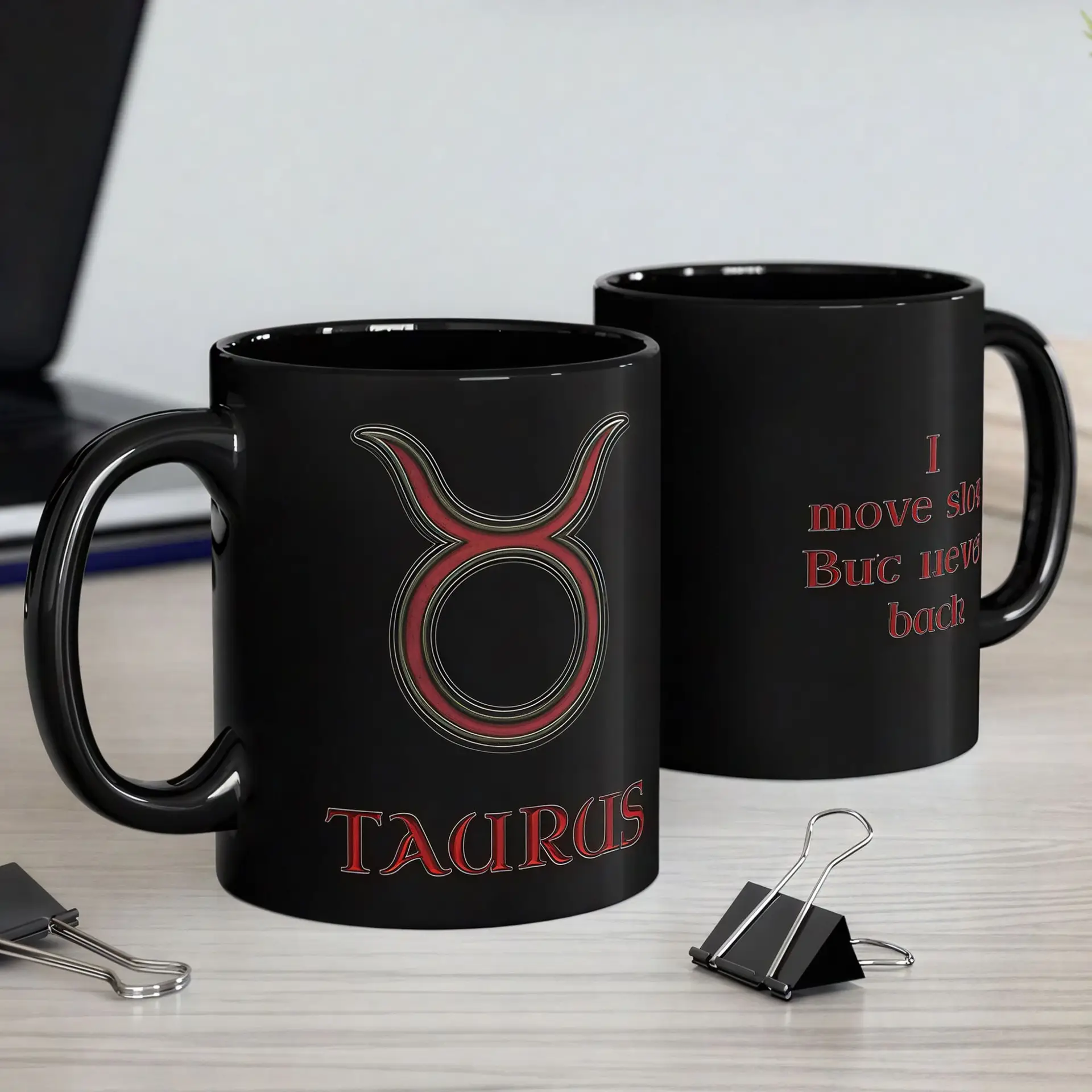 Taurus Zodiac 11oz ceramic coffee mug black double