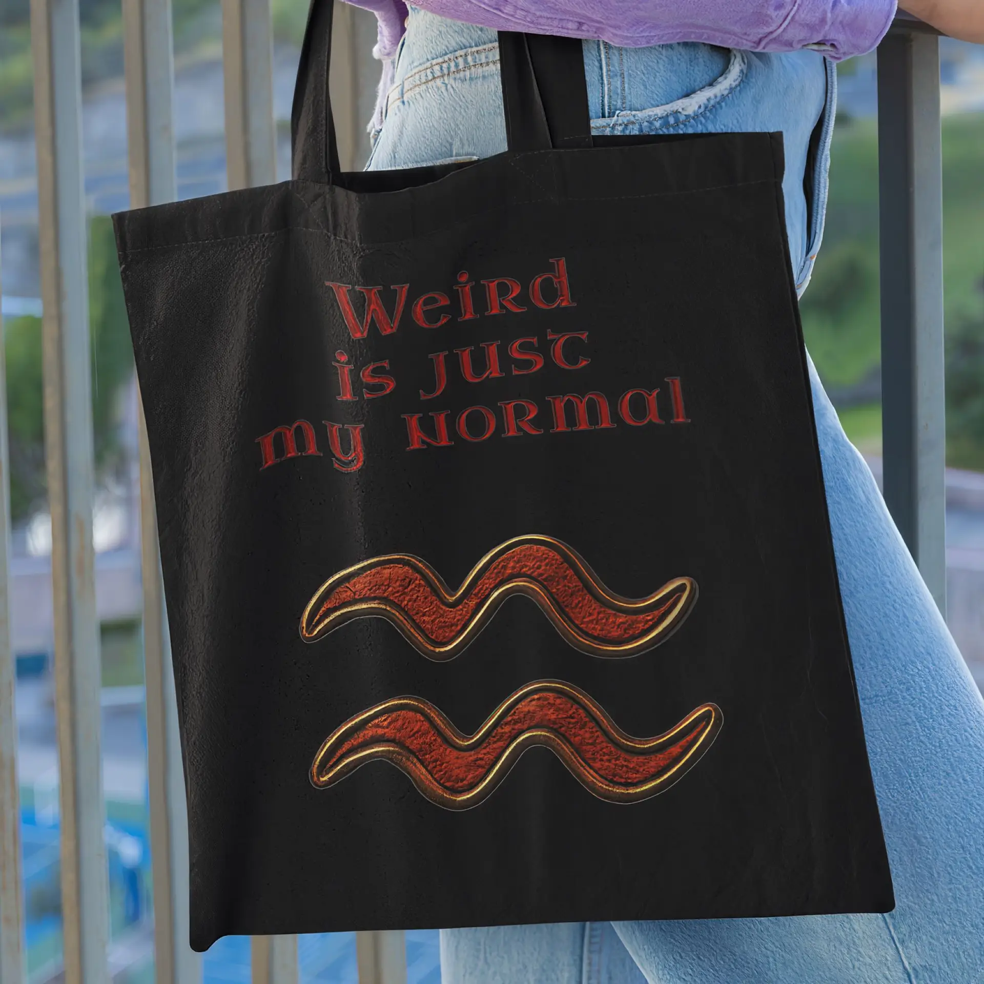 Aquarius Zodiac Tote Bag black