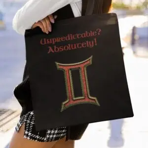 Gemini Zodiac Tote Bag black