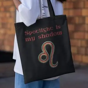 Leo Zodiac Tote Bag black