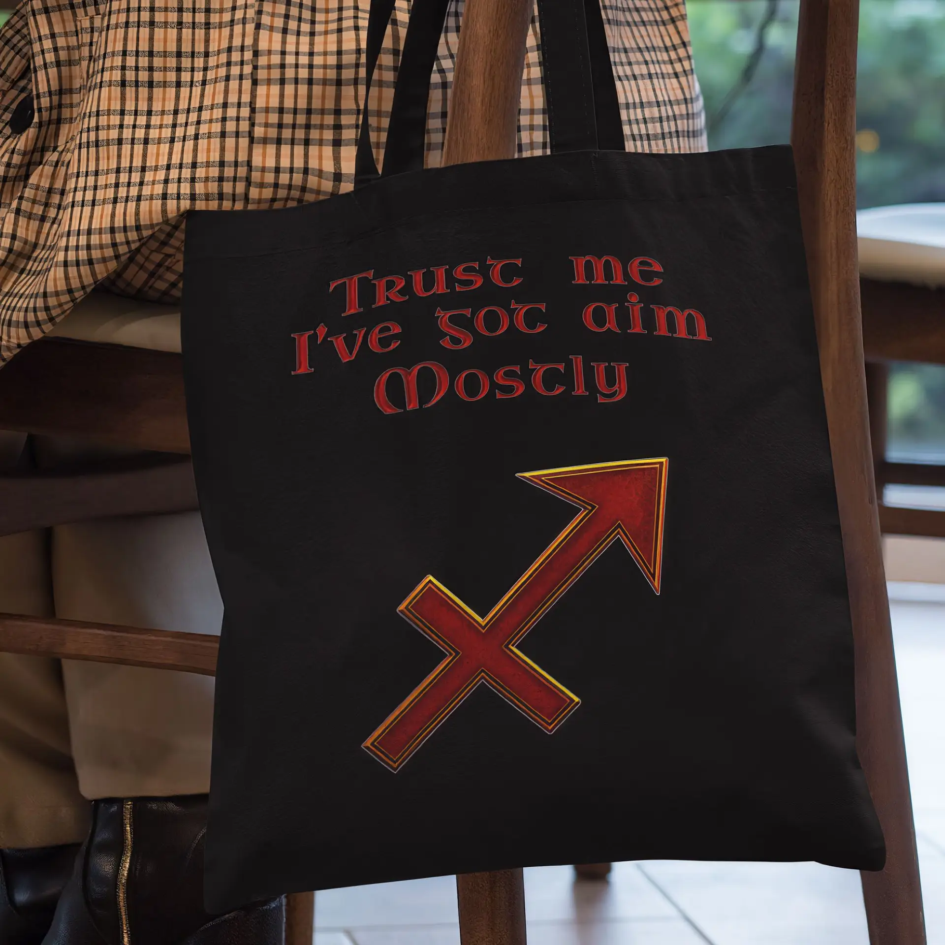 Sagittarius Zodiac Tote Bag black