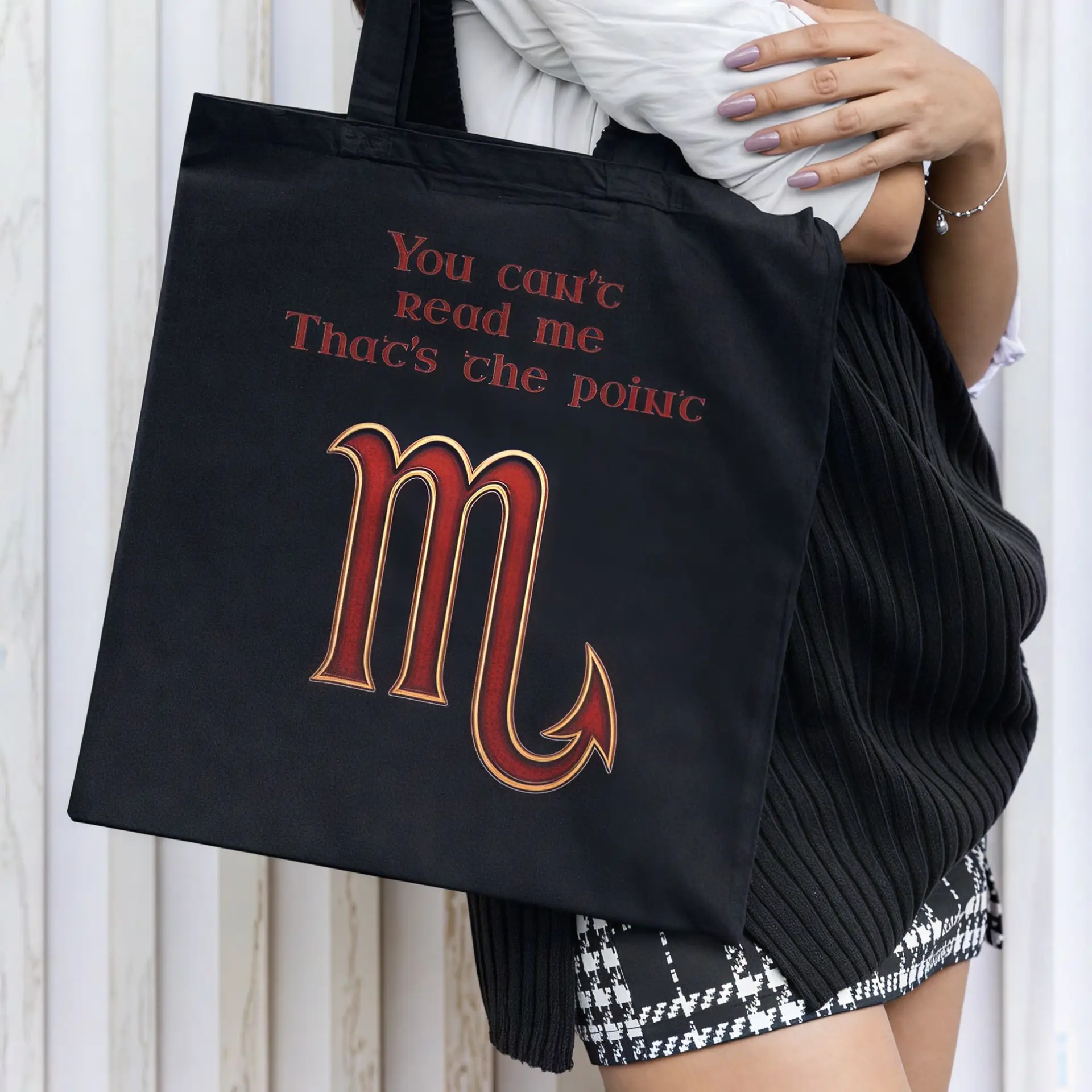 Scorpio Zodiac Tote Bag black