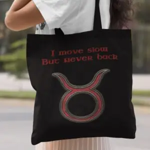 Taurus Zodiac Tote Bag black