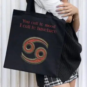 Cancer Astrology Tote Bag black