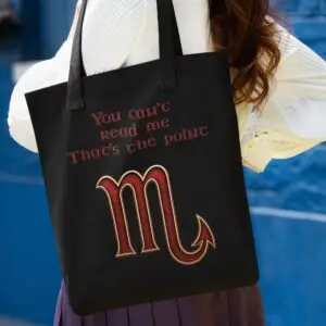Scorpio Astrology Tote Bag black