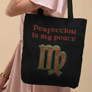 Virgo Astrology Tote Bag black