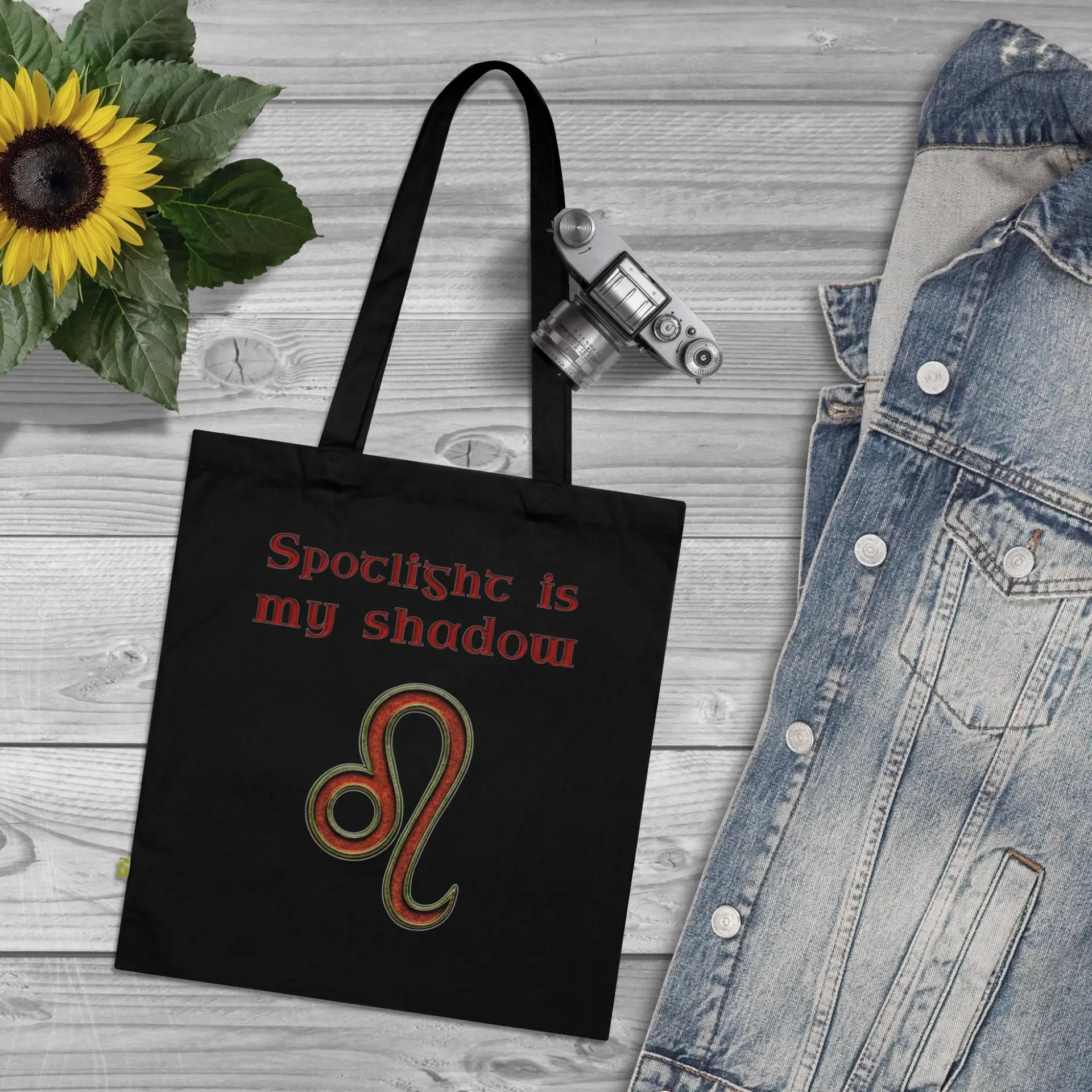 Leo Symbol Tote Bag black