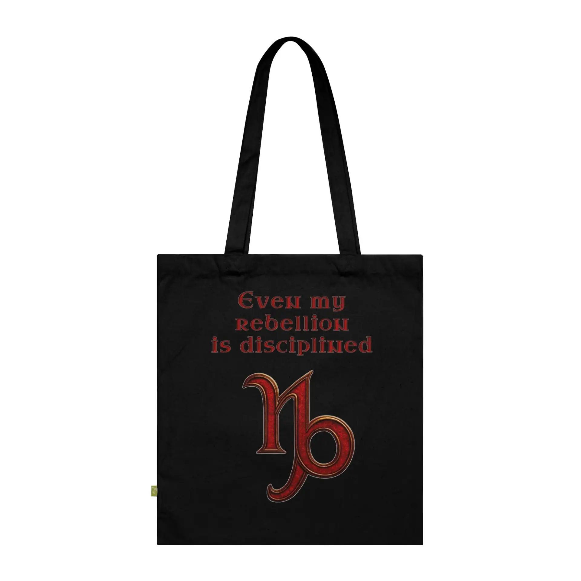 Capricorn Horoscope Tote Bag black